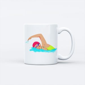 Sports Theme Ceramic Mug - Swimming